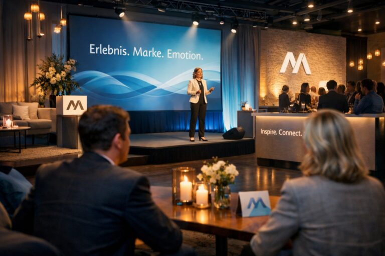 Corporate Design auf Events: Kunst oder Krawatte? Foto KI-generiert.